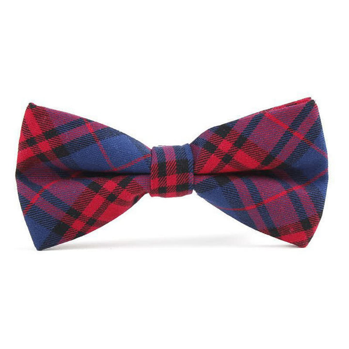 Cravatta a farfalla con motivo scozzese alla moda da uomo