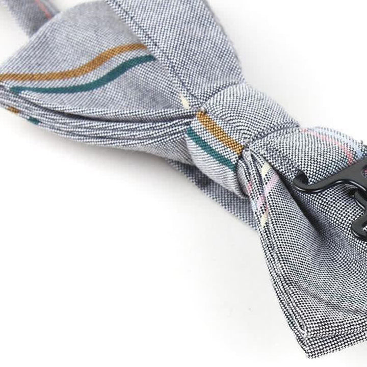 Cravatta a farfalla con motivo scozzese alla moda da uomo