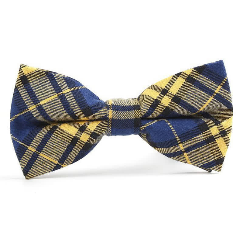 Cravatta a farfalla con motivo scozzese alla moda da uomo