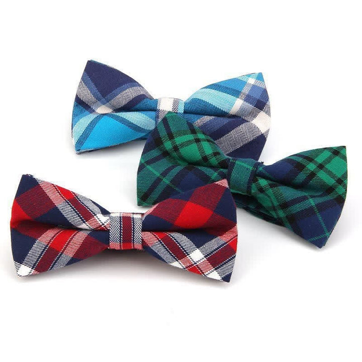 Cravatta a farfalla con motivo scozzese alla moda da uomo