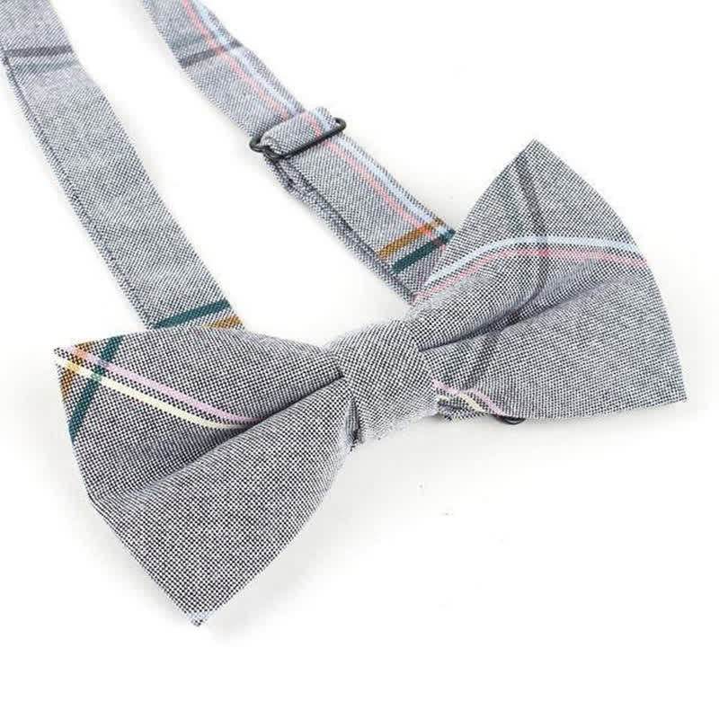 Cravatta a farfalla con motivo scozzese alla moda da uomo