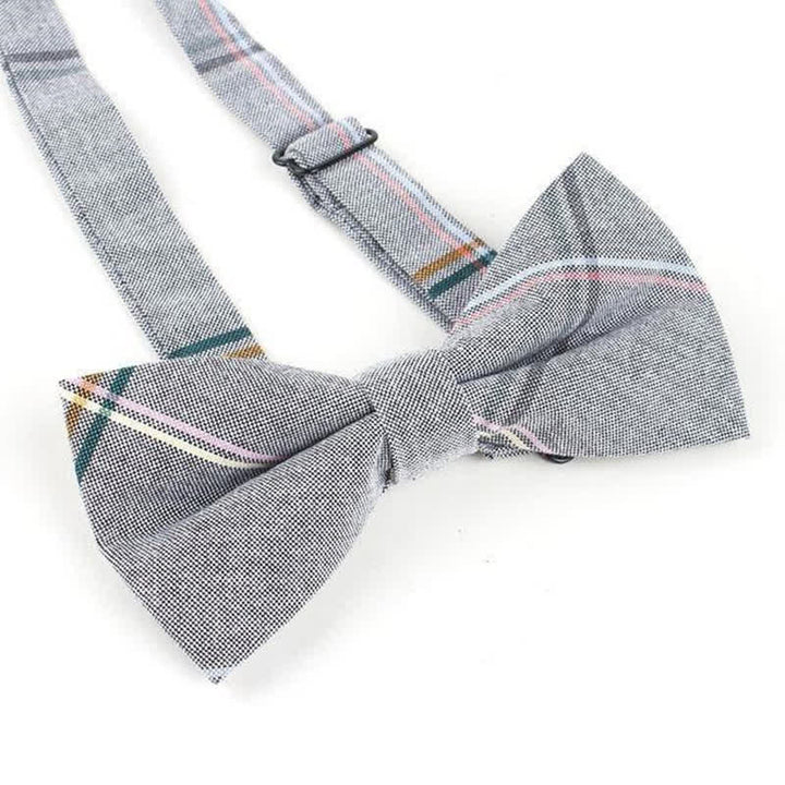 Cravatta a farfalla con motivo scozzese alla moda da uomo