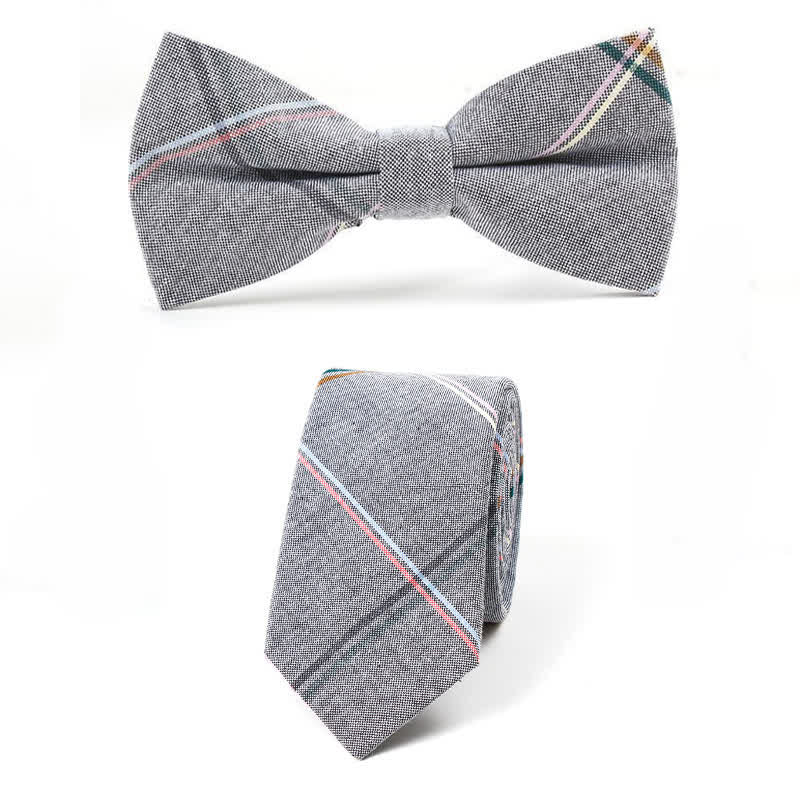 Cravatta a farfalla con motivo scozzese alla moda da uomo