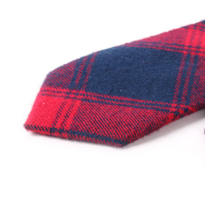 Cravatta in cotone scozzese per abito da uomo, accessorio formale