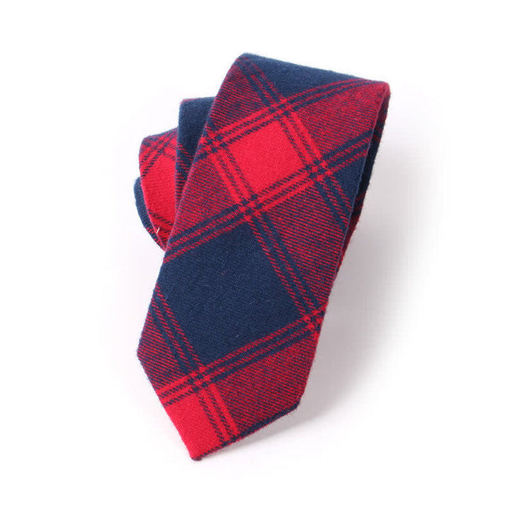 Cravatta in cotone scozzese per abito da uomo, accessorio formale - image 2
