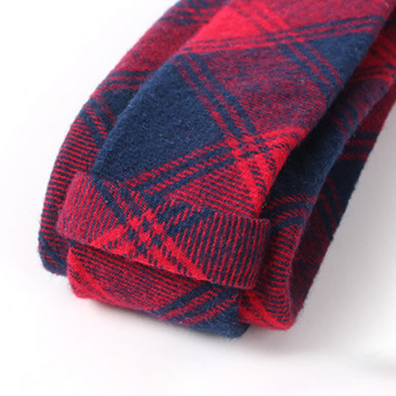 Cravatta in cotone scozzese per abito da uomo, accessorio formale