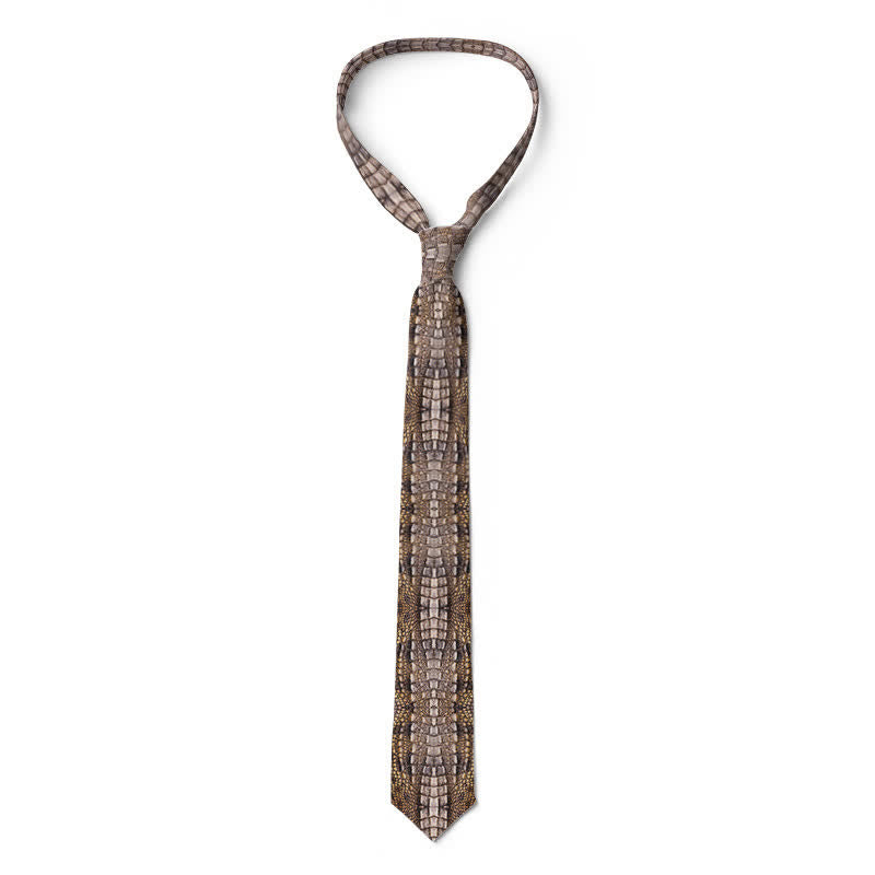 Cravatta da uomo divertente ed elegante con stampa di pelle di animale - image 2