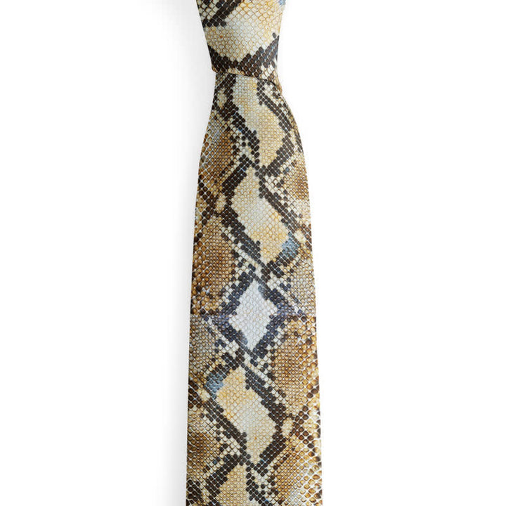 Cravatta da uomo divertente ed elegante con stampa di pelle di animale - image 11