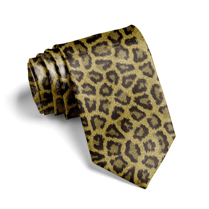 Cravatta da uomo divertente ed elegante con stampa di pelle di animale - Leopardo - image 14