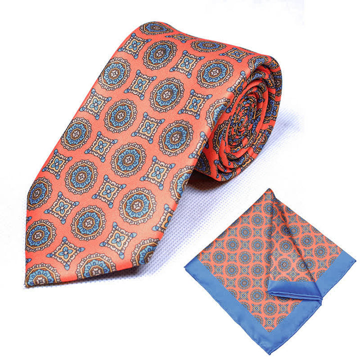 Set di 2 cravatte e fazzoletti geometrici Paisley da uomo - Stile n. 18 - image 19