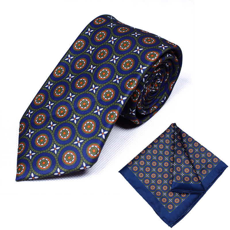 Set di 2 cravatte e fazzoletti geometrici Paisley da uomo - Stile n. 14 - image 15