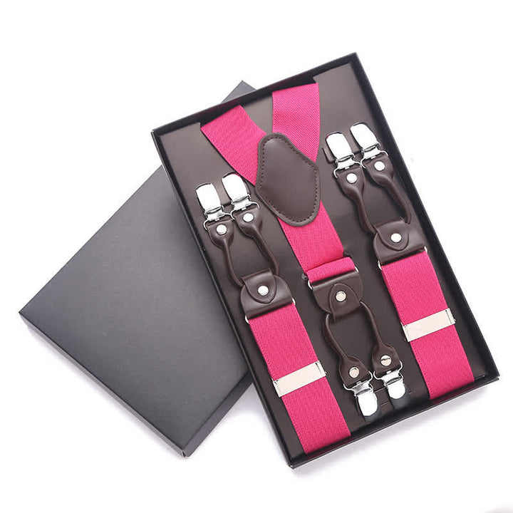 Bretelle regolabili tinta unita a 6 clip - Rosa - image 7