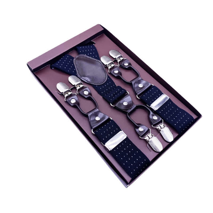 Bretelle regolabili classiche a righe con motivo Paisley a 6 clip - Stile n. 7 - image 10