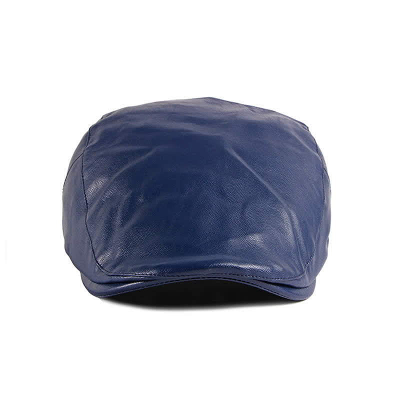 Cappello basco classico in pelle tinta unita Ivy - image 8
