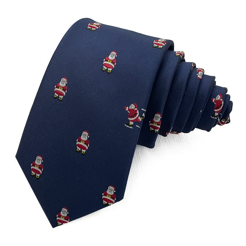 Cravatta da uomo con motivo natalizio di Babbo Natale - Stile n. 4 - image 3