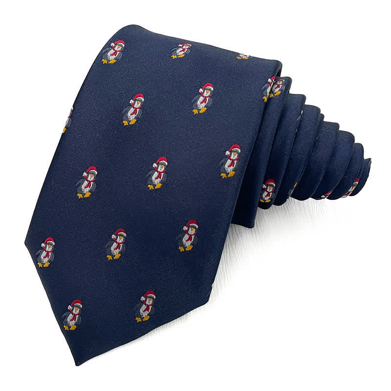 Cravatta da uomo con motivo natalizio di Babbo Natale - Stile n. 1 - image 0