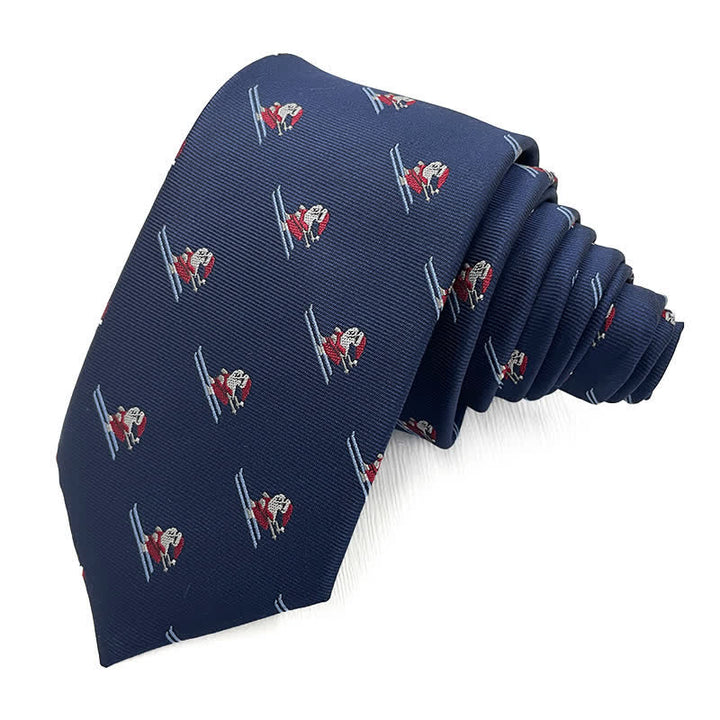 Cravatta da uomo con motivo natalizio di Babbo Natale - Stile n. 6 - image 5