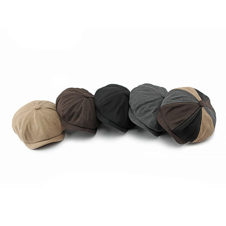 Cappello da giorno con basco e cuciture alla moda abbinate ai colori