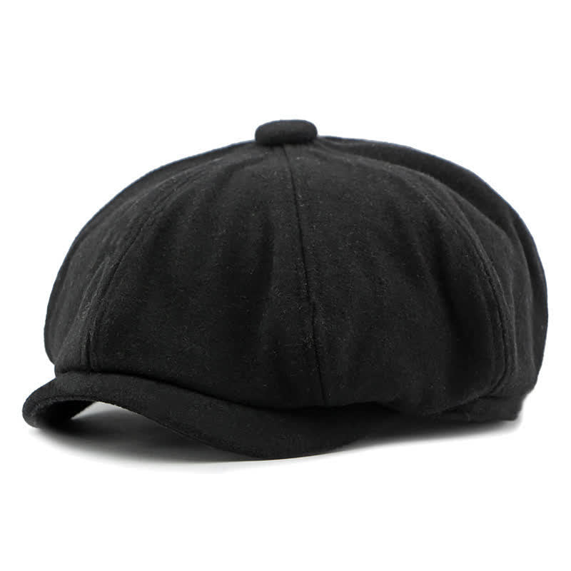 Cappello da giornalaio con basco e cuciture alla moda abbinate ai colori - Nero - Regolabile (21 5/8"-23 1/4") - image 9