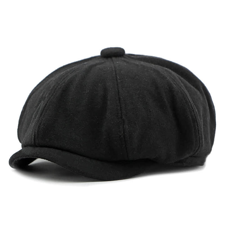 Cappello da giornalaio con basco e cuciture alla moda abbinate ai colori - Nero - Regolabile (21 5/8"-23 1/4") - image 9