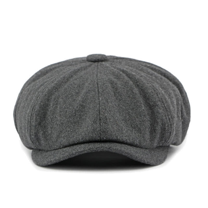 Cappello da giornalaio con basco e cuciture alla moda abbinate ai colori - image 13