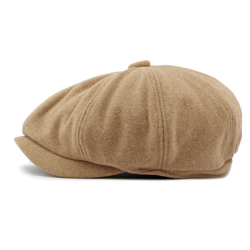 Cappello da giornalaio con basco e cuciture alla moda abbinate ai colori - image 22