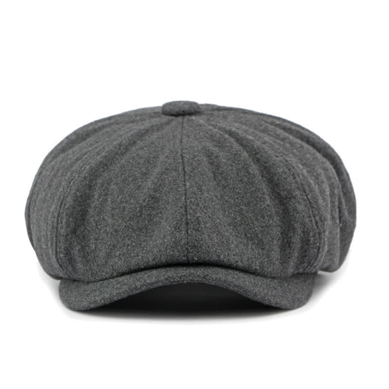 Cappello da giornalaio con basco e cuciture alla moda abbinate ai colori - image 13