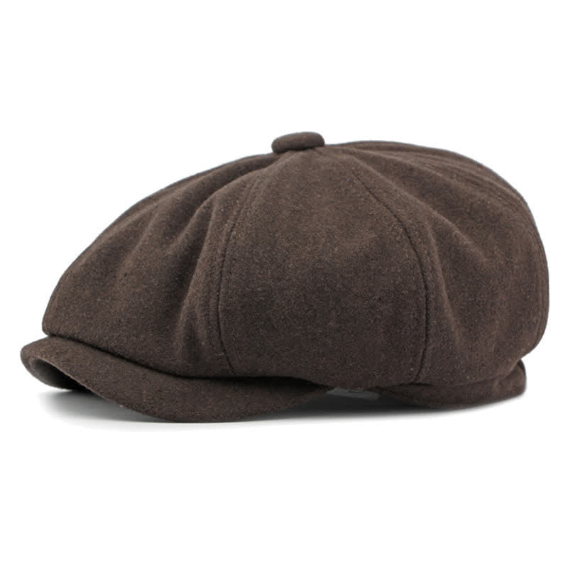 Cappello da giornalaio con basco e cuciture alla moda abbinate ai colori - image 19