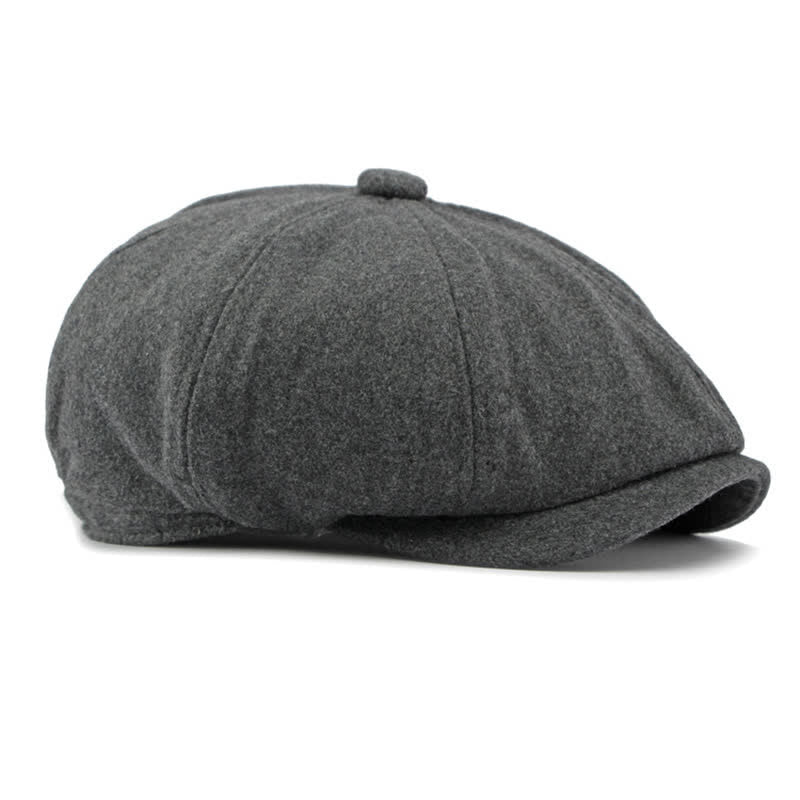 Cappello da giornalaio con basco e cuciture alla moda abbinate ai colori - image 16