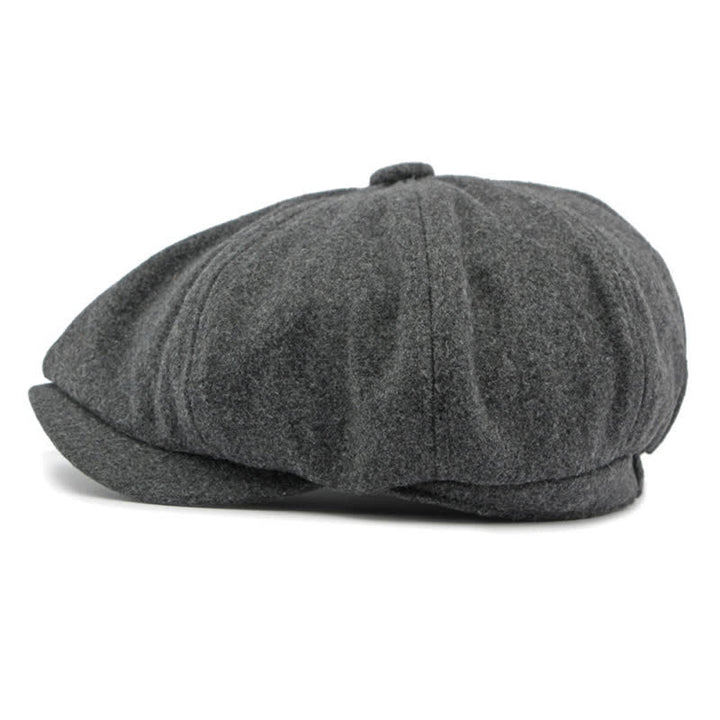 Cappello da giornalaio con basco e cuciture alla moda abbinate ai colori - image 14