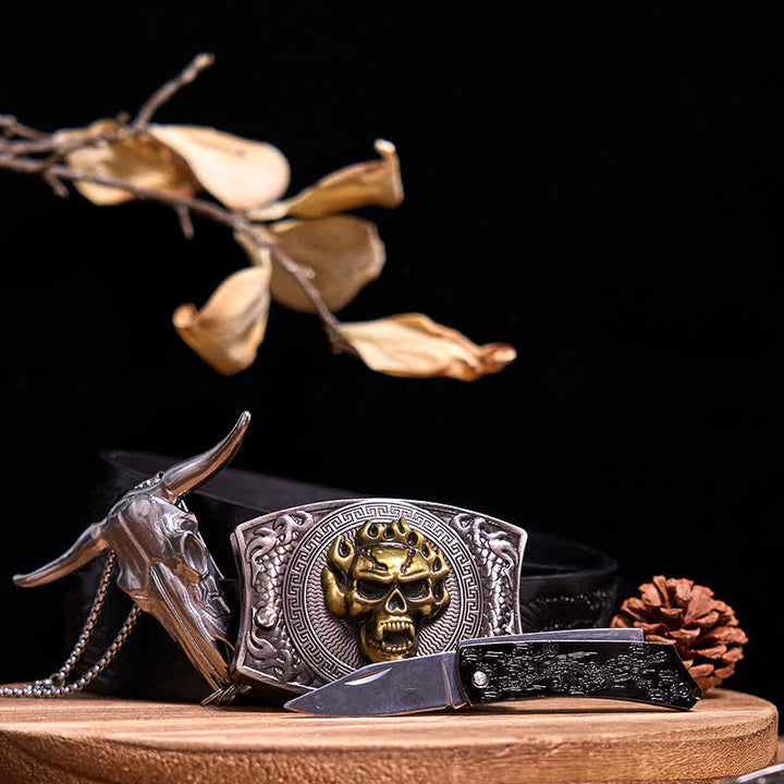 Gadget Western fai da te, fibbia per coltello nascosto, ciondolo a forma di toro Longhorn