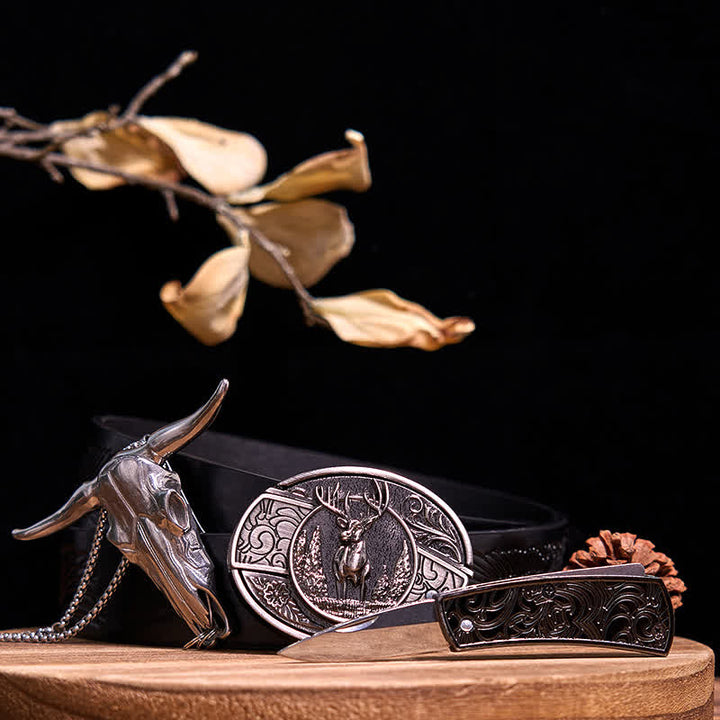 Gadget Western fai da te, fibbia per coltello nascosto, ciondolo a forma di toro Longhorn