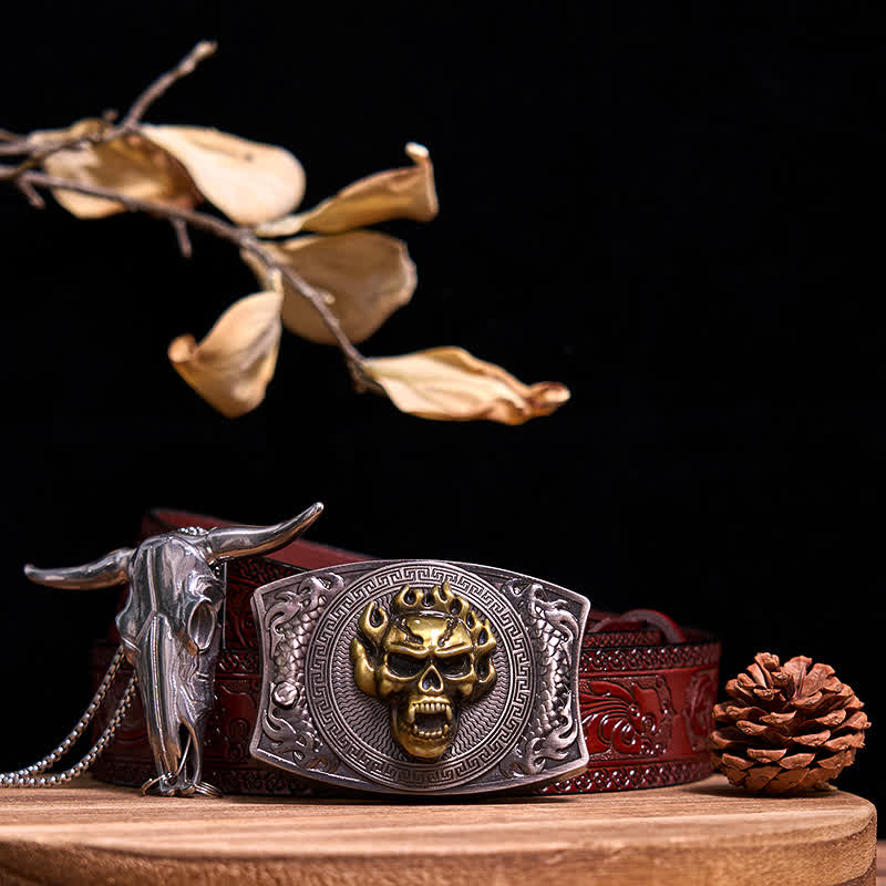 Gadget Western fai da te, fibbia per coltello nascosto, ciondolo a forma di toro Longhorn