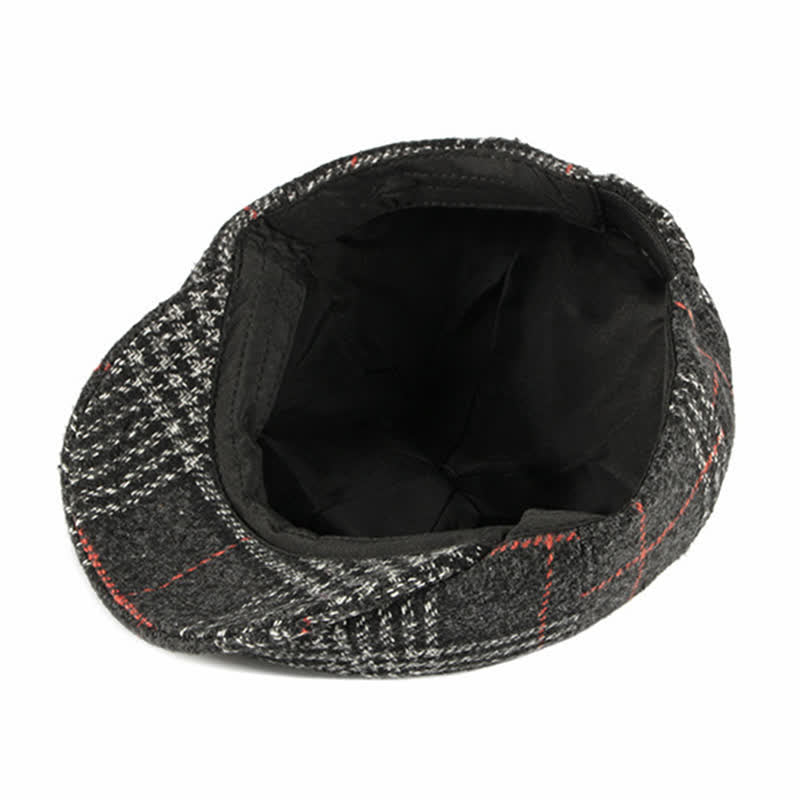 Cappello basco classico casual a quadri ottagonali