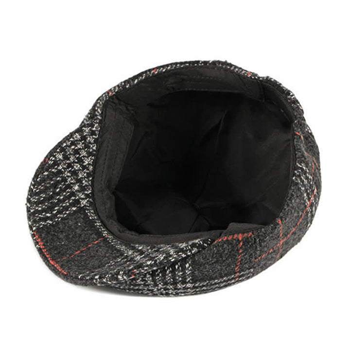 Cappello basco classico casual a quadri ottagonali
