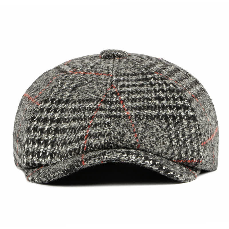 Cappello basco classico casual a quadri ottagonali