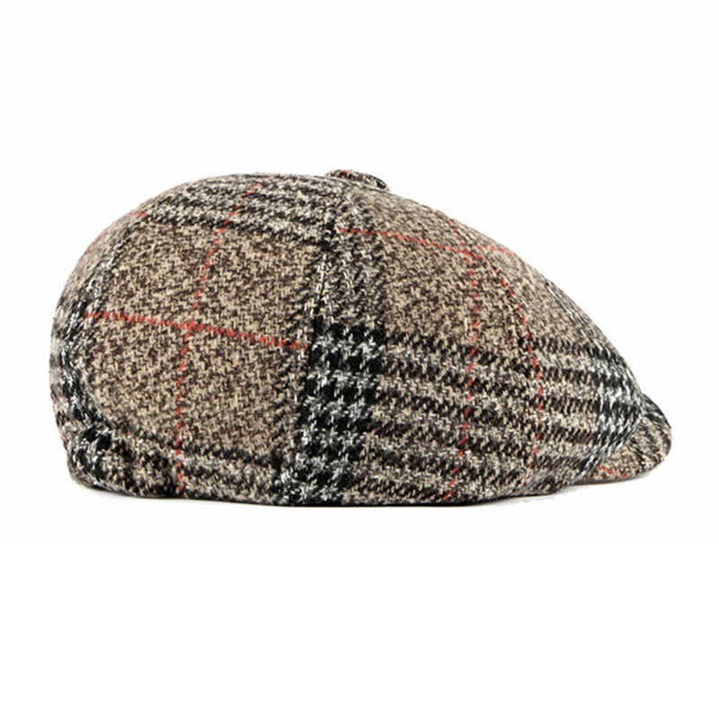 Cappello basco classico casual a quadri ottagonali