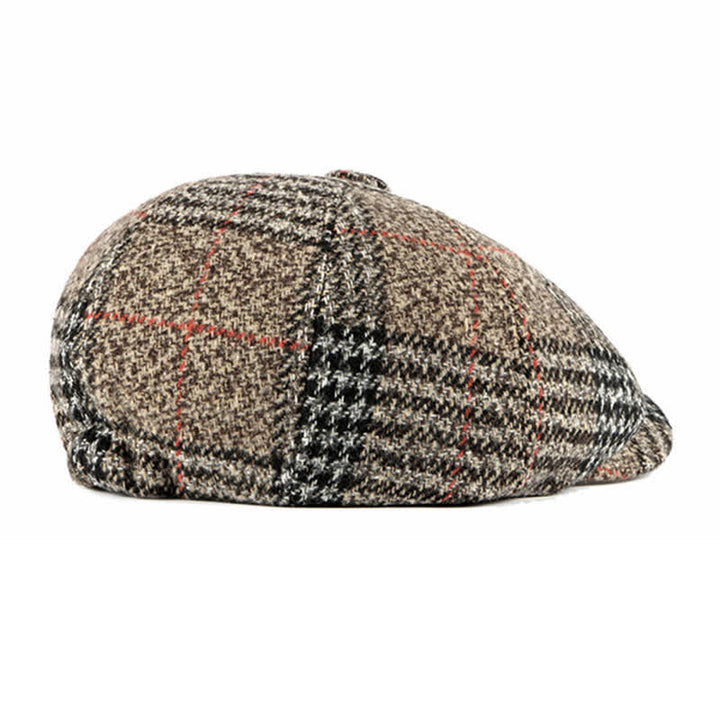 Cappello basco classico casual a quadri ottagonali