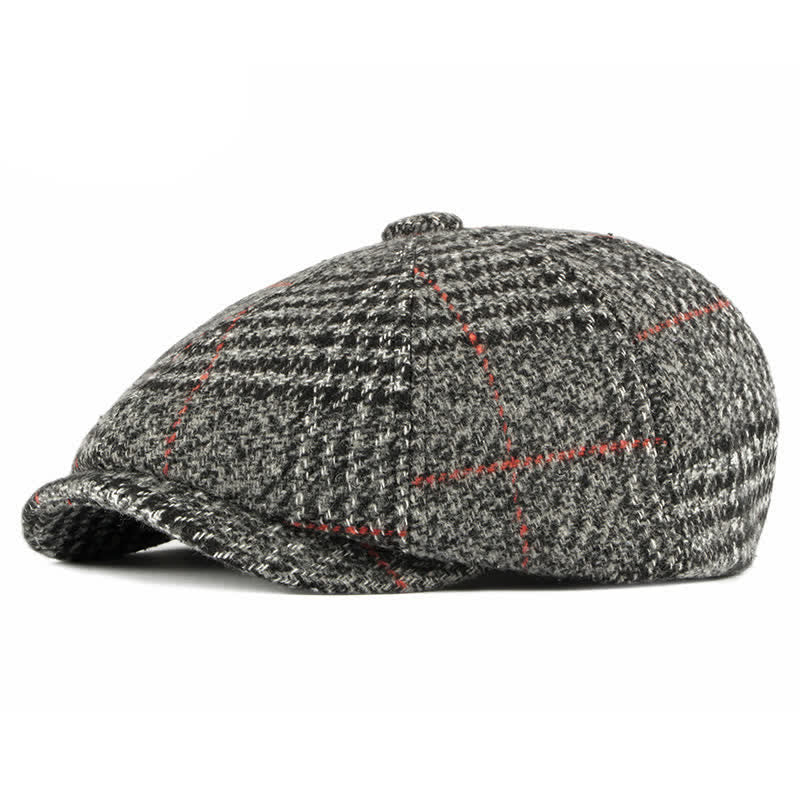 Cappello basco classico casual a quadri ottagonali - Grigio - Regolabile (21 5/8"-23 5/8") - image 11