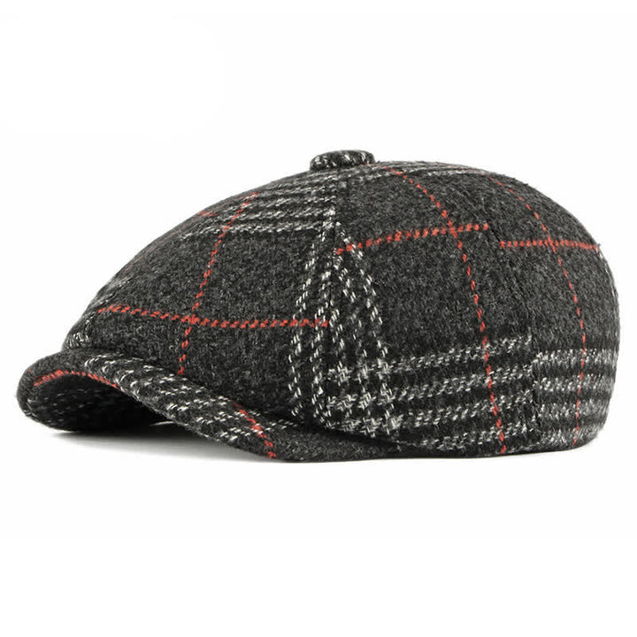 Cappello basco classico casual a quadri ottagonali