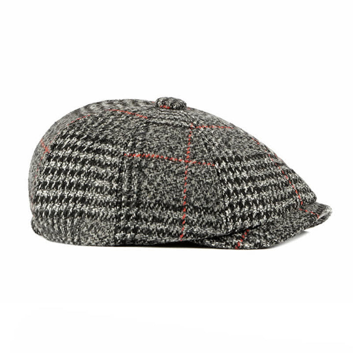 Cappello basco classico casual a quadri ottagonali