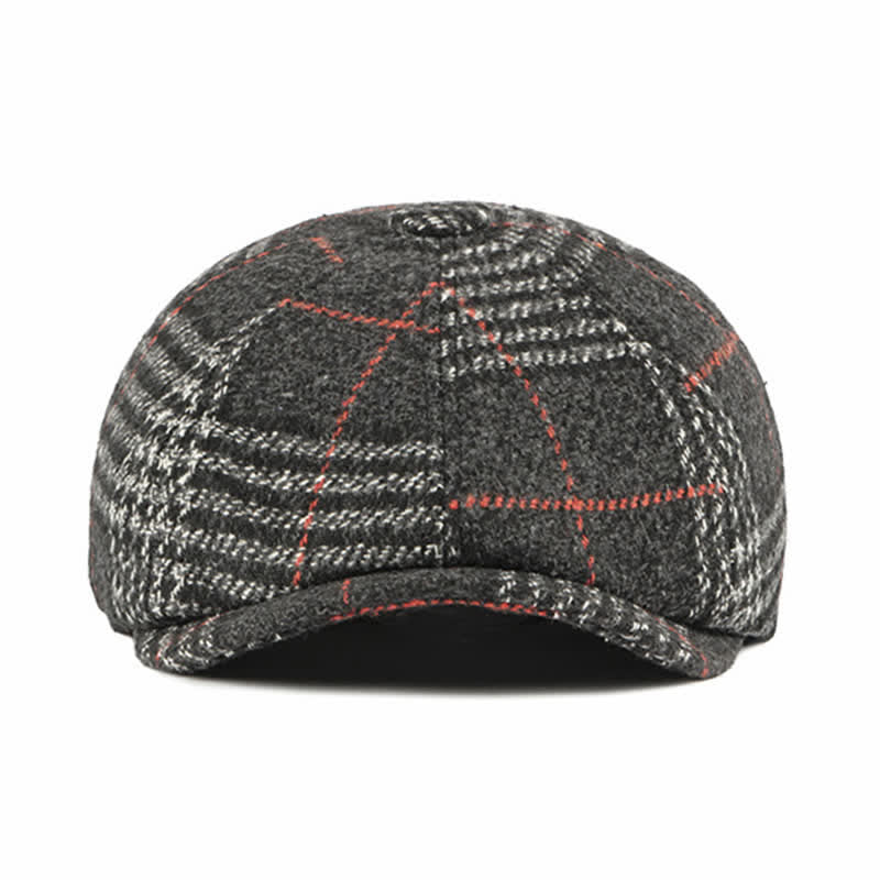 Cappello basco classico casual a quadri ottagonali