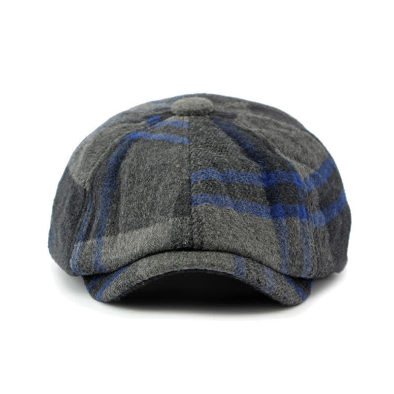 Cappello berretto da strillone a quadri ottagonale da pittore - image 1