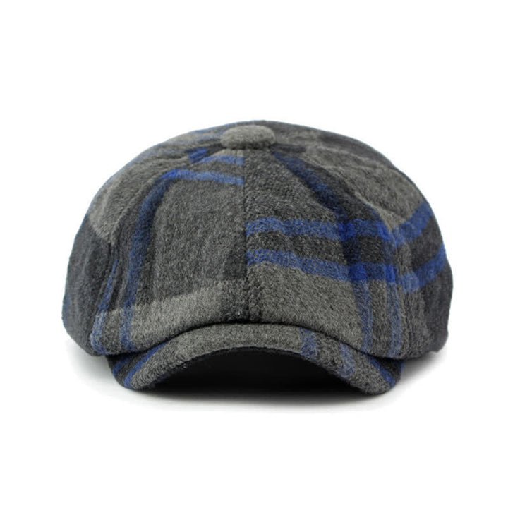 Cappello berretto da strillone a quadri ottagonale da pittore - image 1