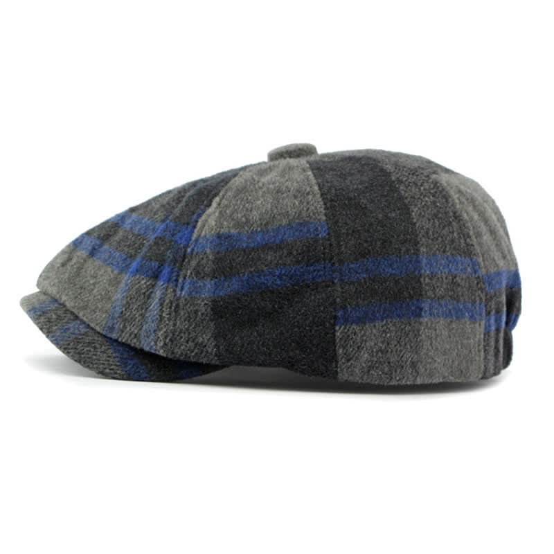 Cappello berretto da strillone a quadri ottagonale da pittore - image 2
