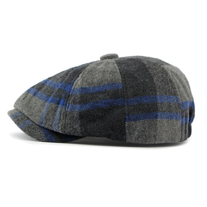 Cappello berretto da strillone a quadri ottagonale da pittore - image 2