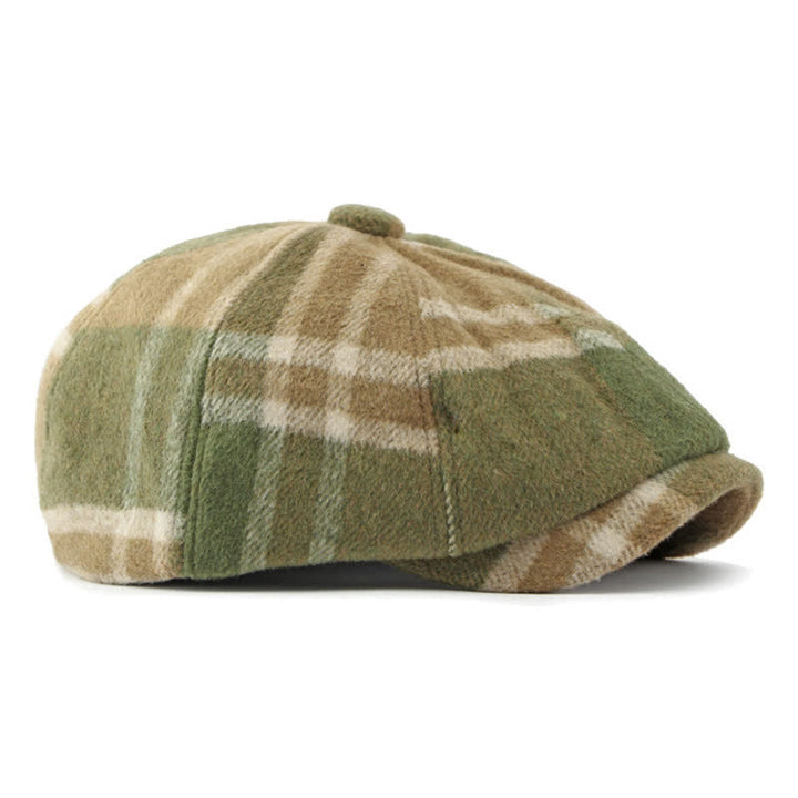 Cappello berretto da strillone a quadri ottagonale da pittore - image 4