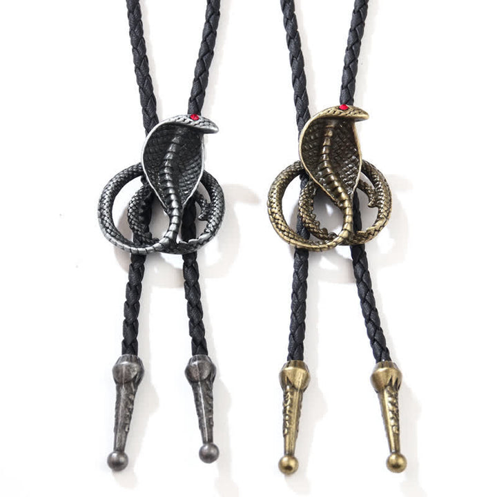 Cravatta Bolo Serpente Cobra Punk Occidentale - image 1