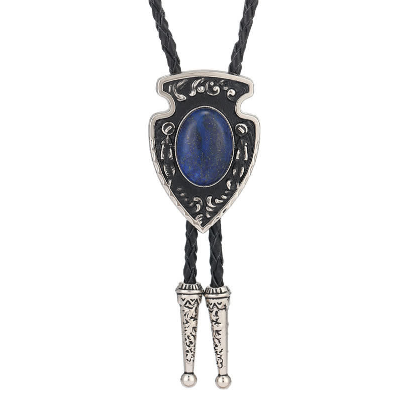 Ciondolo in pietra artificiale stile tribale con frecce Bolo Tie - Blu - image 11