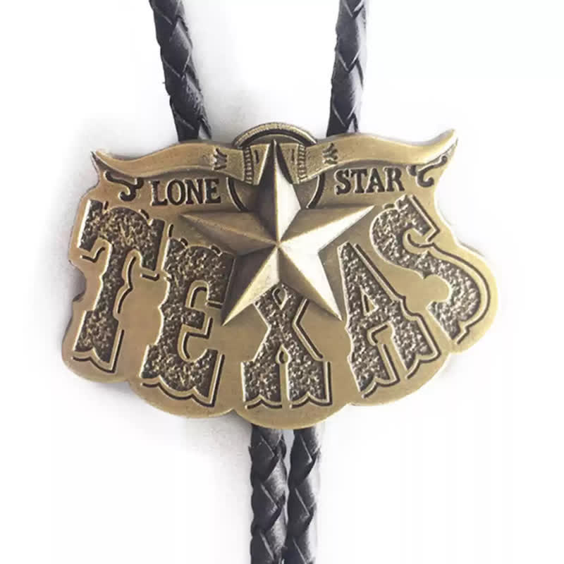 Cravatta Bolo con ciondolo Texas Lone Star Longhorn